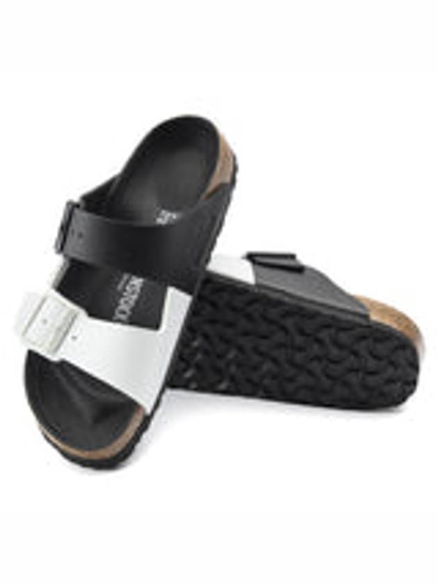 Arizona Split Slippers Black White - BIRKENSTOCK - BALAAN 6