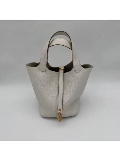 Picotin Lock 18 Tote Bag Grey - HERMES - BALAAN 2