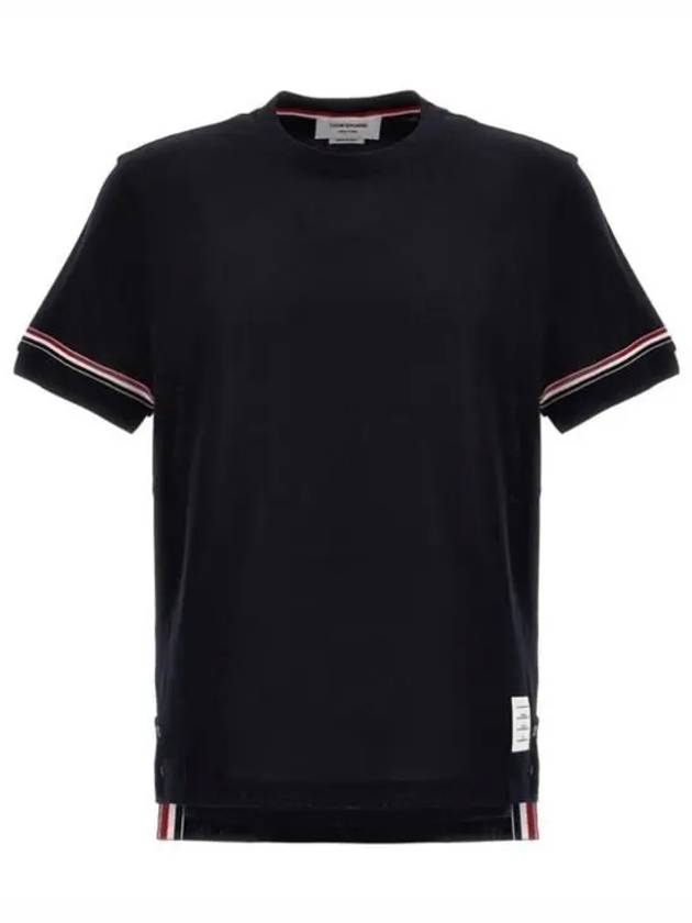 24SS Lightweight Cotton Short Sleeve TShirt MJS247AJ0129 - THOM BROWNE - BALAAN 2