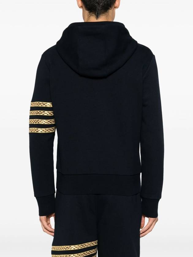 Luna New Year 4 Bar Hoodie Blue - THOM BROWNE - BALAAN 5