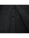 Wool Single Coat Dark Grey - AMI - BALAAN 10