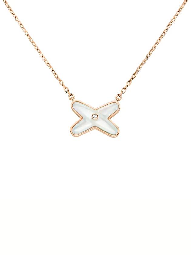 Jude Liang diamond pendant necklace pink gold motherofpearl 082930 - CHAUMET - BALAAN 1