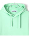 Signature Logo Patch Hoodie Light Green - STONE ISLAND - BALAAN 4