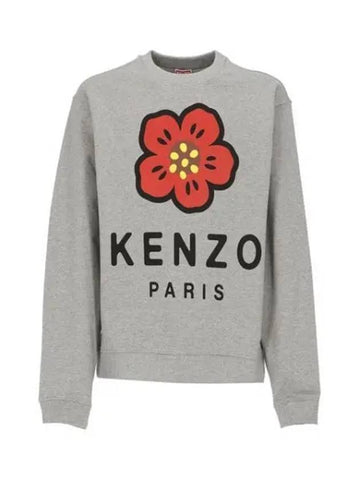 Nigo Balk Flower Printing Crew Neck Sweatshirt Gray Men s 233985 - KENZO - BALAAN 1