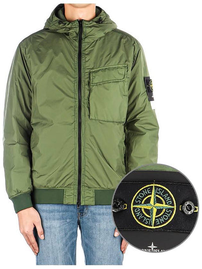 Wappen Patch Nylon Crinklips Hooded Jacket Green - STONE ISLAND - BALAAN 2