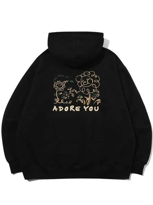 Edo Yu embroidery hoodie black - CPGN STUDIO - BALAAN 1