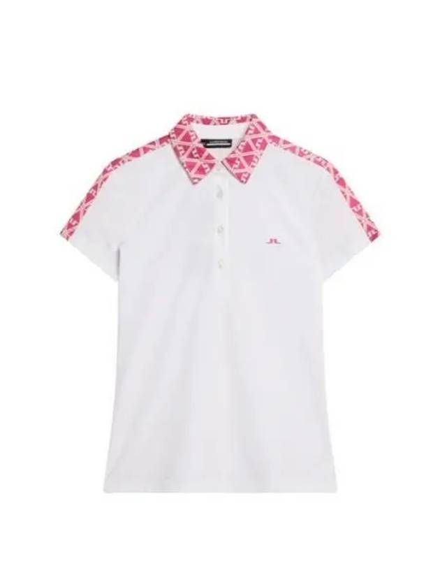 Cara Short Sleeve Polo Shirt White - J.LINDEBERG - BALAAN 2