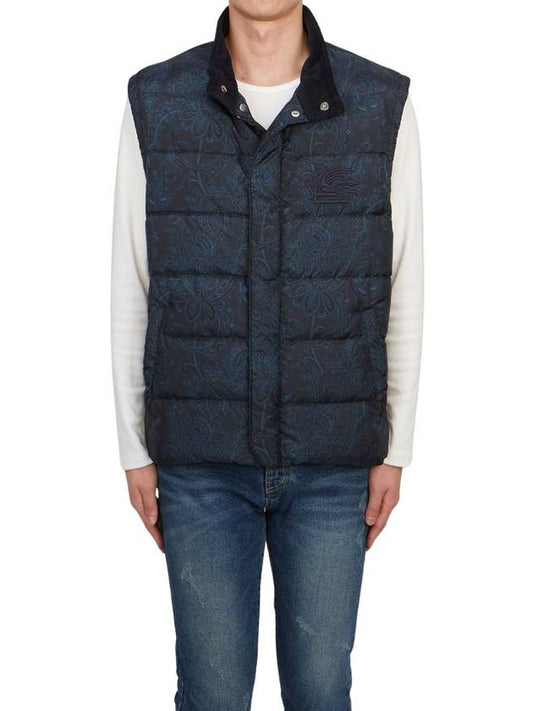 Paisley Padding Vest Navy - ETRO - BALAAN 2