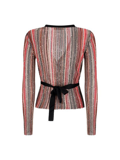 SWEATER WITH V-NECK VERTICAL STRIPES AND SEQUINS - MISSONI - BALAAN 2