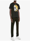 Skull Print Short Sleeve T-Shirt Black - ALEXANDER MCQUEEN - BALAAN 4