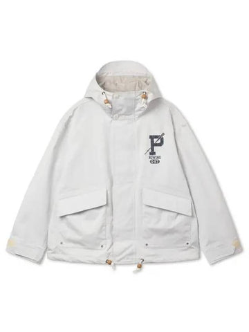 Twill graphic hooded jacket white - POLO RALPH LAUREN - BALAAN 1