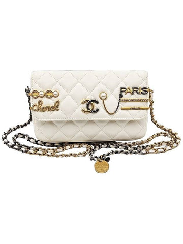 Chanel AP2509 Pearl Strass Signature Flap Chain Cross Bag 31st - CHANEL - BALAAN 1