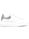 Men's Oversole Crocodile Metallic Silver Tab Low Top Sneakers White - ALEXANDER MCQUEEN - BALAAN 1