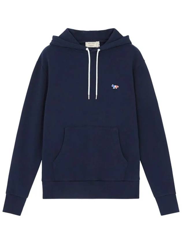 Tricolor Fox Patch Classic Hoodie Navy - MAISON KITSUNE - BALAAN 2