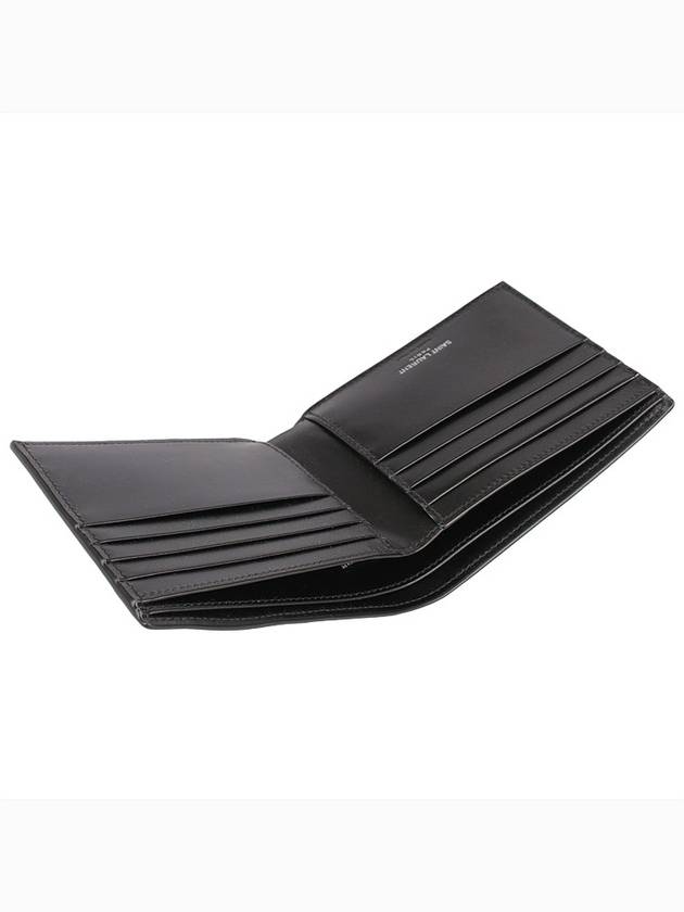 Tiny Cassandre East West Wallet in Matte Leather Black - SAINT LAURENT - BALAAN 8