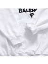 Women's Hand Drone BB Icon Large Fit Hooded Top White - BALENCIAGA - BALAAN.