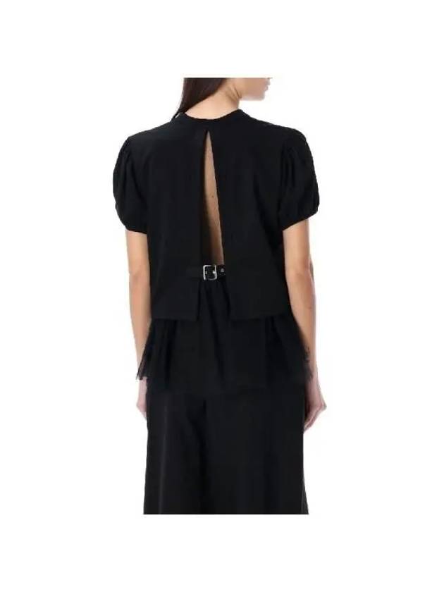 Tulle layered hem decoration t shirt 24P3MT002CT1 - NOIR KEI NINOMIYA - BALAAN 2