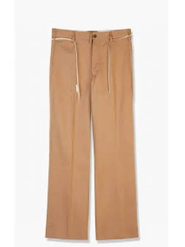 Wool Straight Pants Beige - MARNI - BALAAN 2