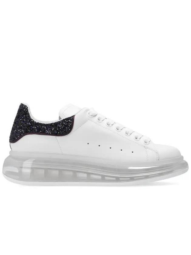 Glitter Black Tab Low Top Sneakers White - ALEXANDER MCQUEEN - BALAAN 1