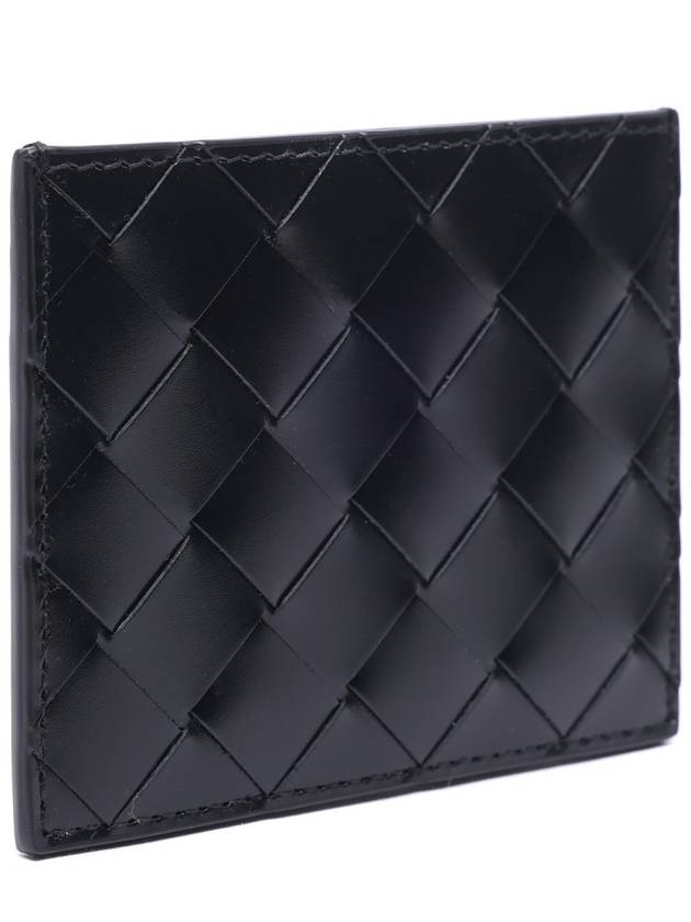 Intrecciato Spazzolato Card Holder Black - BOTTEGA VENETA - BALAAN 4