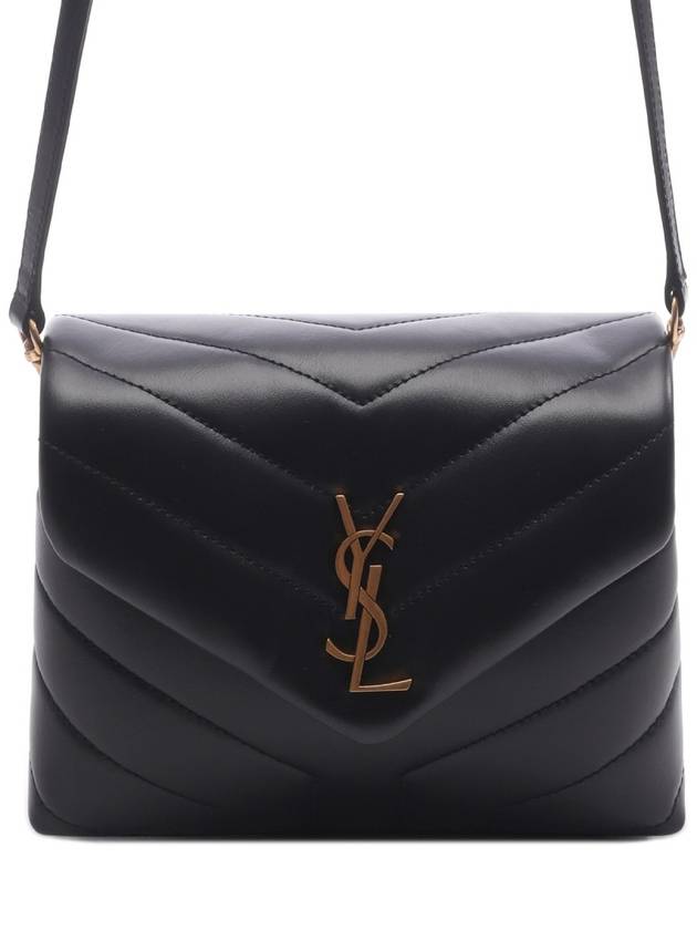 Loulou Toy Matelasse Shoulder Bag Black - SAINT LAURENT - BALAAN 3