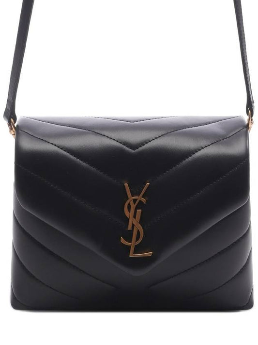 Loulou Toy Matelasse Shoulder Bag Black - SAINT LAURENT - BALAAN 2