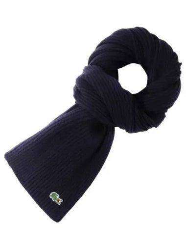 ribbed wool scarf - LACOSTE - BALAAN 1