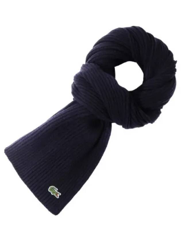 ribbed wool scarf shawl women muffler - LACOSTE - BALAAN 1