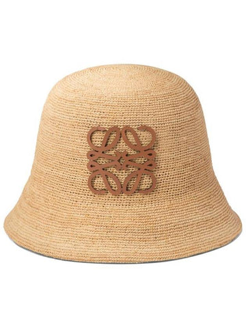 Anagram Raffia Bucket Hat Natural - LOEWE - BALAAN 1