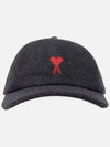 Heart Logo Denim Ball Cap Black - AMI - BALAAN 4