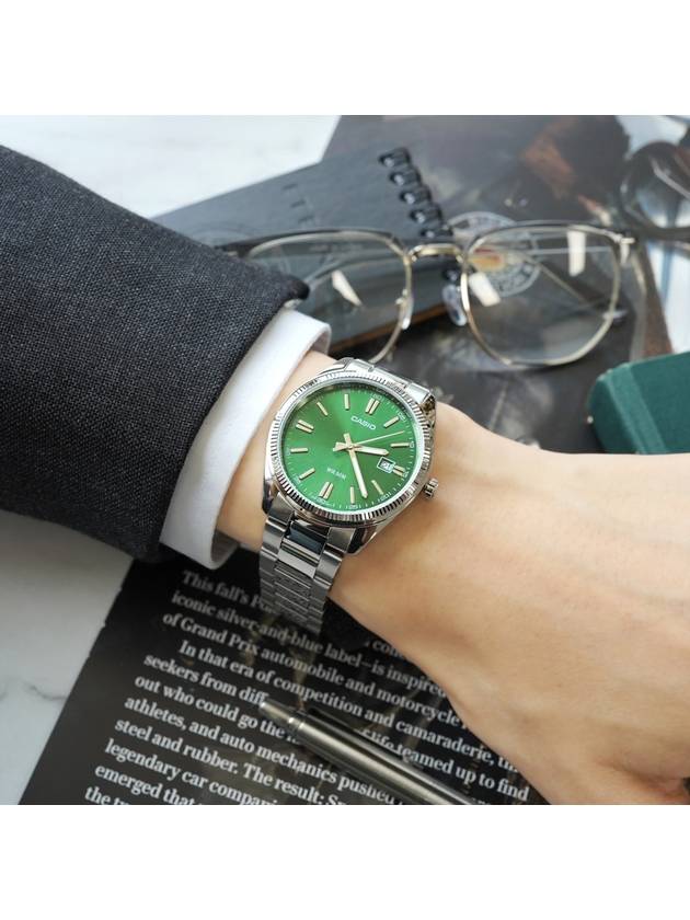 Simple deep green dress watch 38mm formal men s metal - CASIO - BALAAN 5