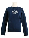 Women's Tina Logo Sweat Sweatshirt Navy - A.P.C. - BALAAN 2