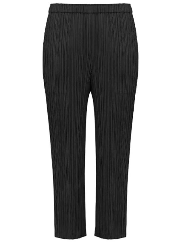 Pleated Basic Straight Pants Black - ISSEY MIYAKE - BALAAN 3