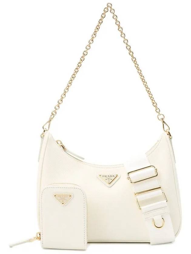 Re-Edition 2005 Saffiano Leather Shoulder Bag White - PRADA - BALAAN 2