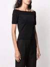 Off Shoulder Short Sleeve T-Shirt Black - ALEXANDER MCQUEEN - BALAAN 5