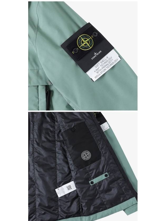 Men's Soft Shell Pure Insulation Technology Primaloft Hooded Jacket Green - STONE ISLAND - BALAAN 5