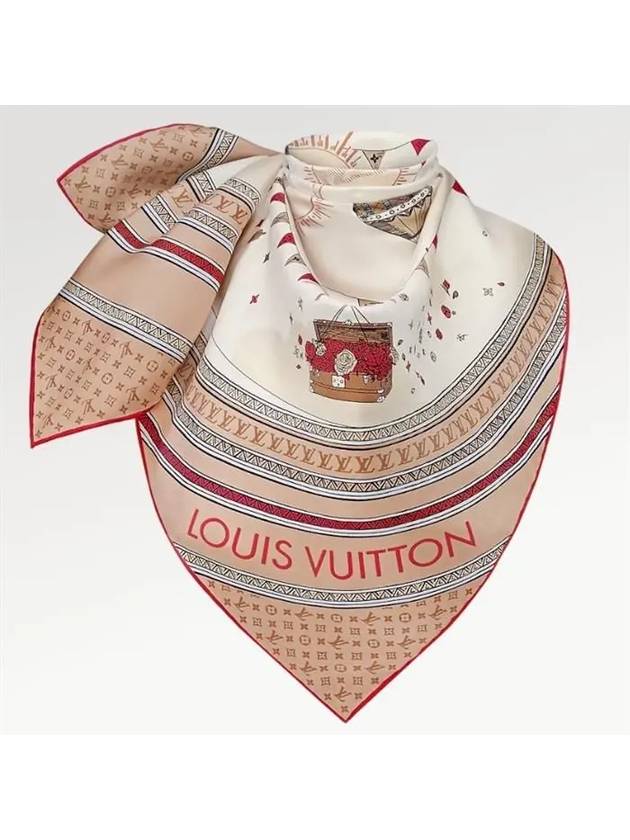 LV Eclipse Square 90 Scarf Beige - LOUIS VUITTON - BALAAN 3