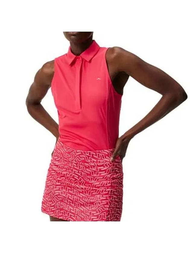 Women's Dena Polo Sleeveless Azalea - J.LINDEBERG - BALAAN 1