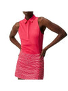 Women's Dena Sleeveless PK Shirt Azalea - J.LINDEBERG - BALAAN 1