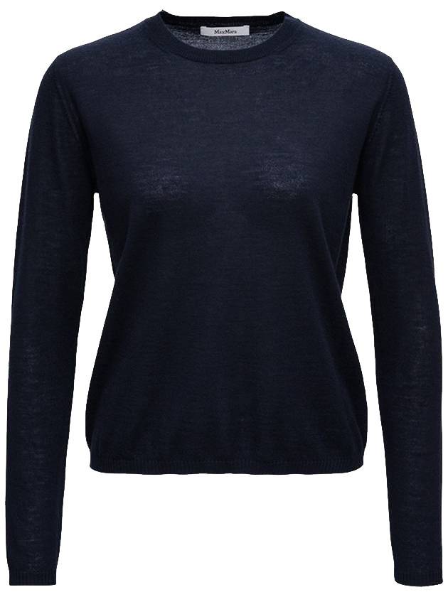 Women's Marmo Cashmere Knit Top Navy - MAX MARA - BALAAN 1