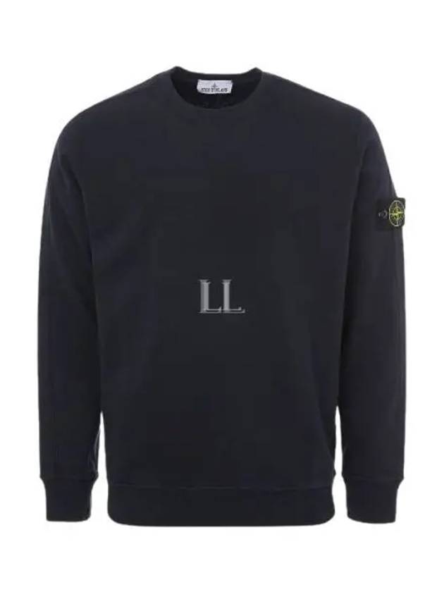 Cotton Crew Neck Sweatshirt Navy - STONE ISLAND - BALAAN 2