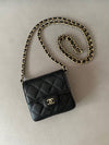 Classic chain mini bag snap caviar black gold AP3259 - CHANEL - BALAAN 9