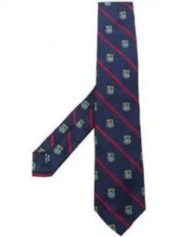 Silk Club Necktie Navy - POLO RALPH LAUREN - BALAAN 1