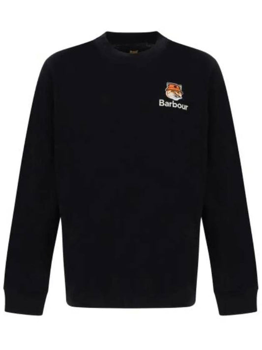 Fox Head Patch Crew Neck Long Sleeve T-Shirt Black - BARBOUR - BALAAN 2