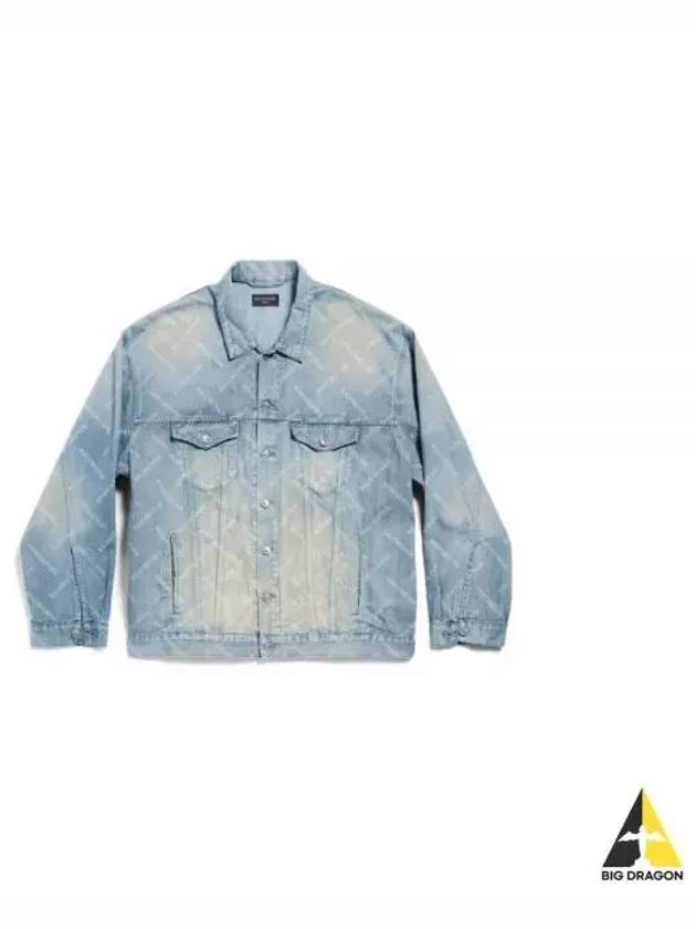 Logo Print Denim Jacket Blue - BALENCIAGA - BALAAN 2