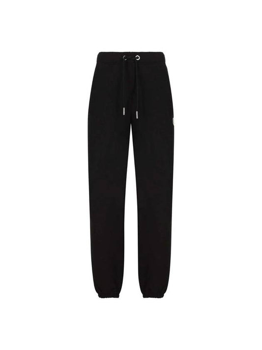 Women's Logo Patch Track Pants Black - MONCLER - BALAAN 1