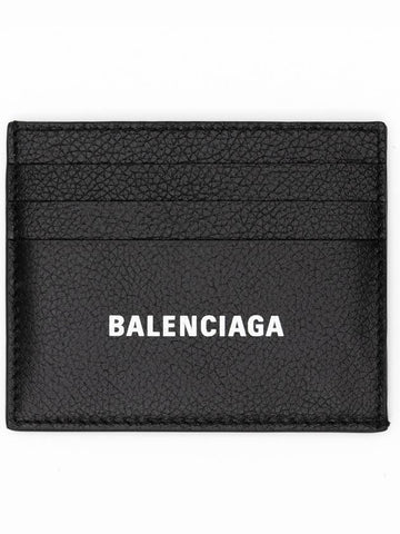 Logo Print Leather Card Wallet - BALENCIAGA - BALAAN 1