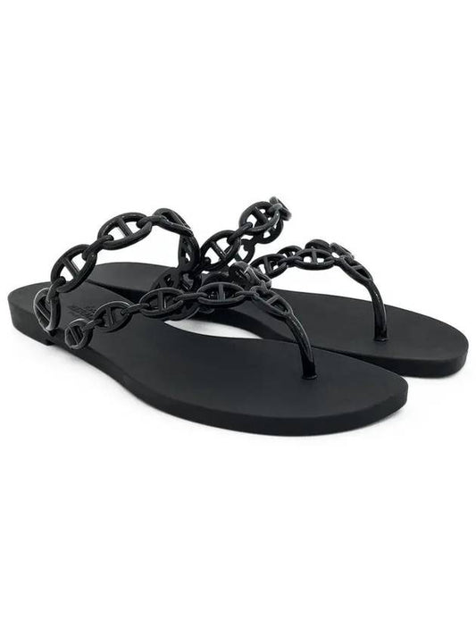 Island Sandals 36 Black 4HA0889 - HERMES - BALAAN 1