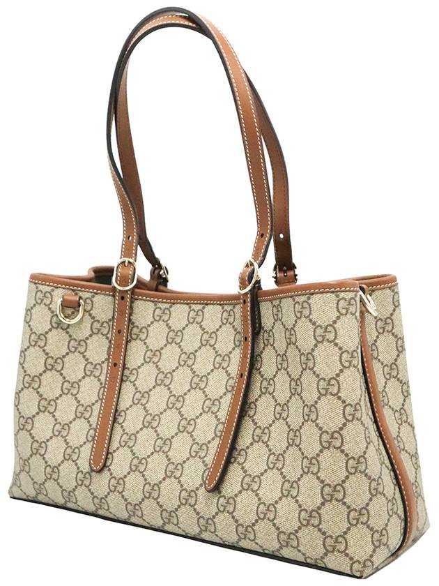 Gucci 815214 GG Emblem Dark Brown Leather Small Tote 2WAY - GUCCI - BALAAN 6