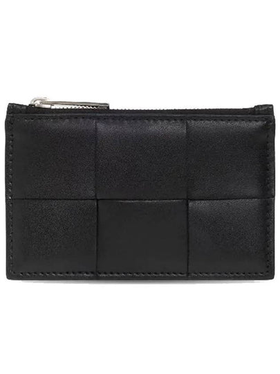 Maxi Intrecciato Zipper Coin Purse Black - BOTTEGA VENETA - BALAAN 2